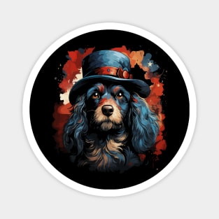 Patriotic Poodle Magnet